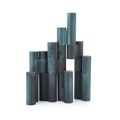 Green Tube Modular Sculpture Pieces