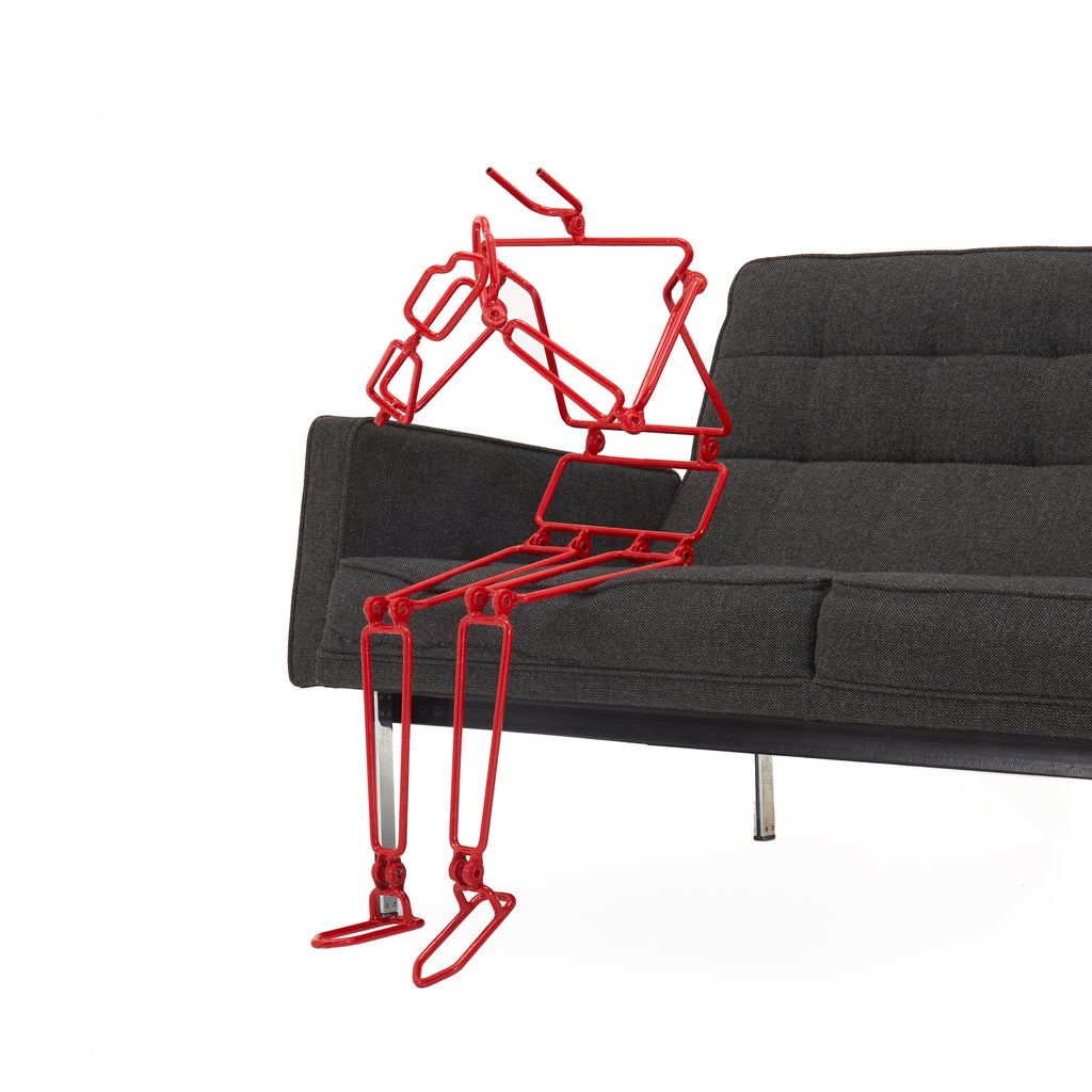 Red Wire Man With Hinged Joints
