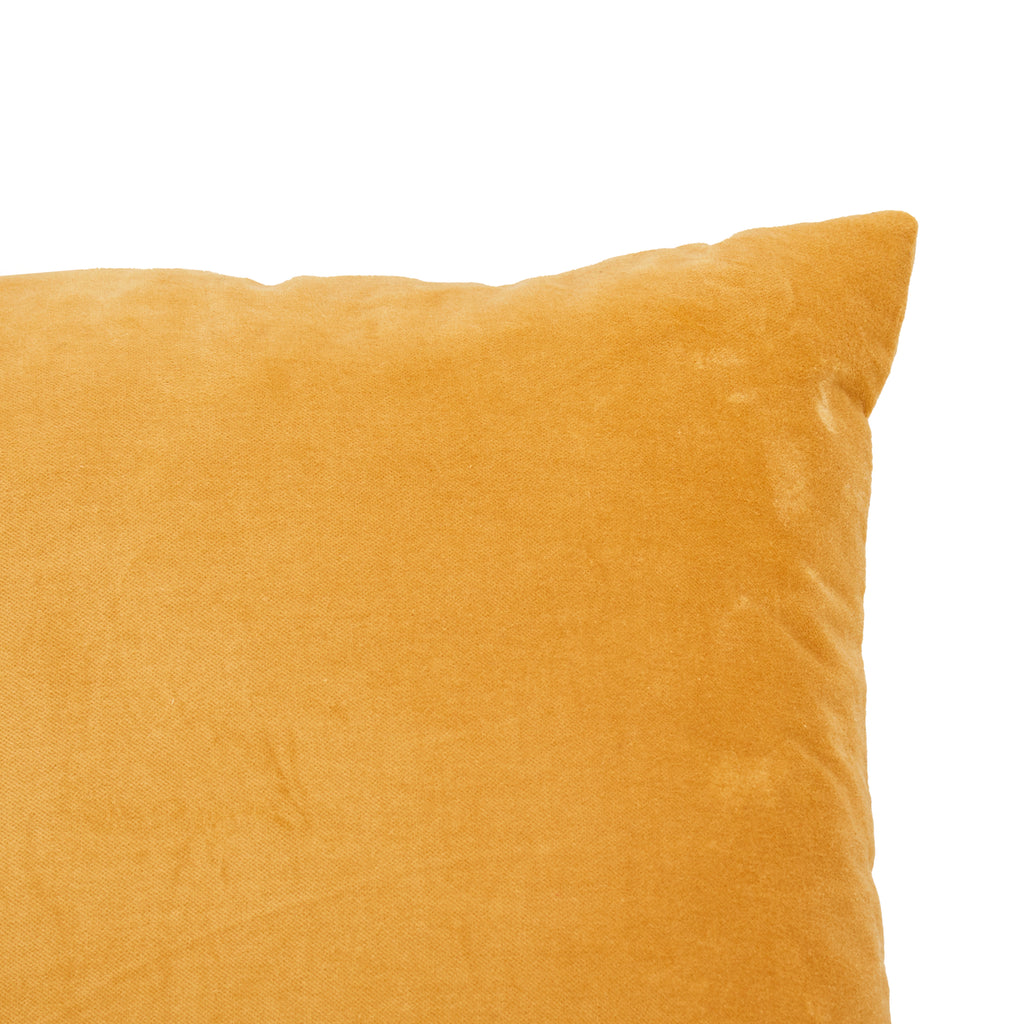 Mustard Yellow Velvet Square Pillow