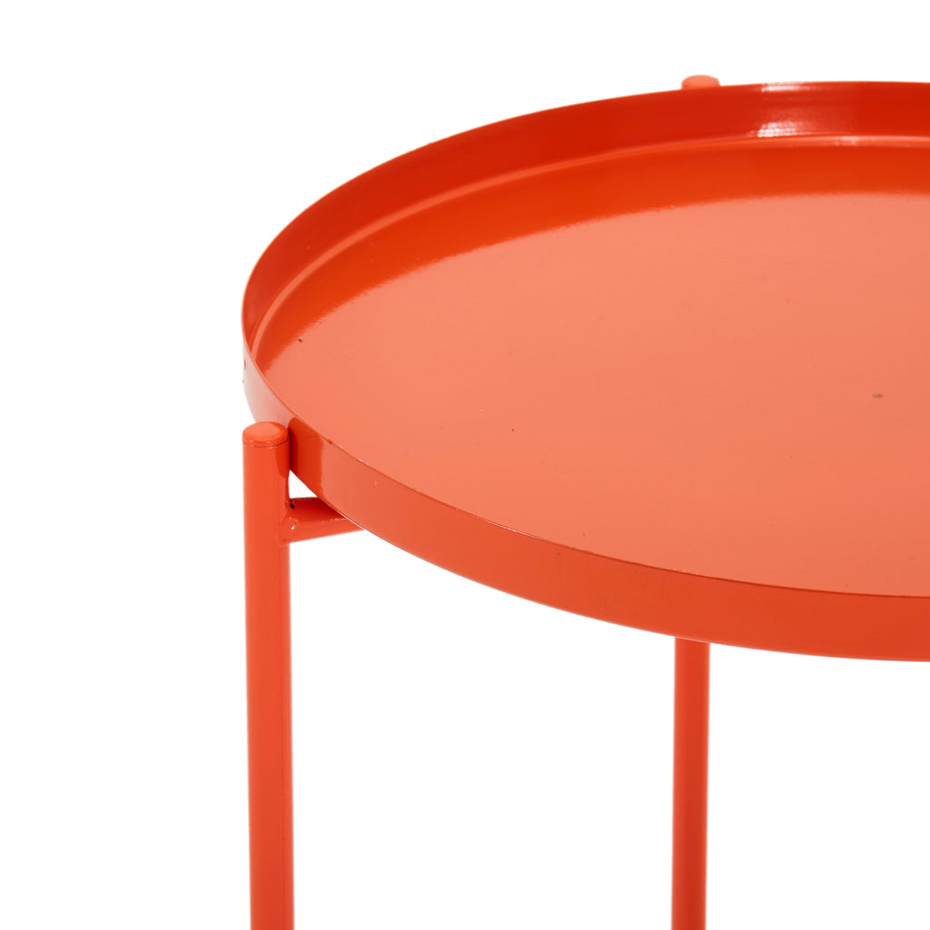 Metal Side Table - Orange