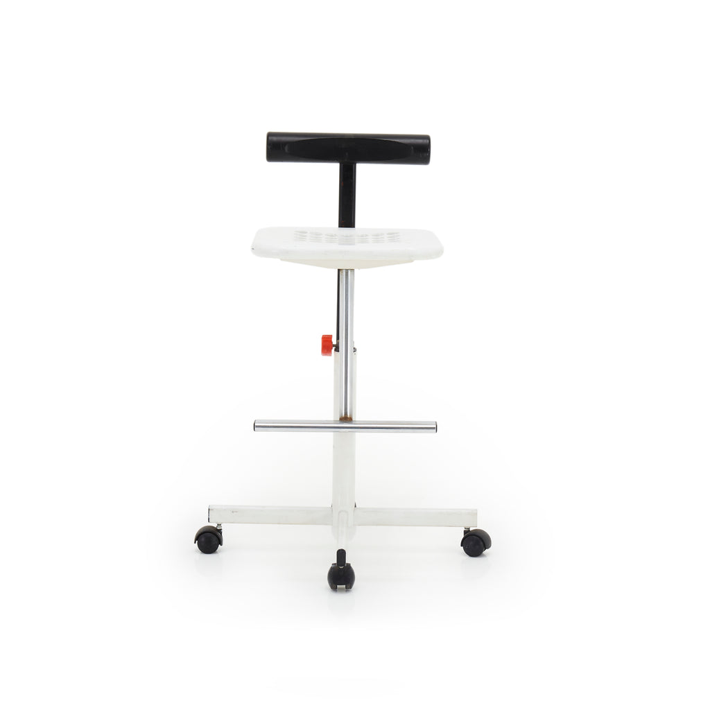 Black and White 80s Task Stool