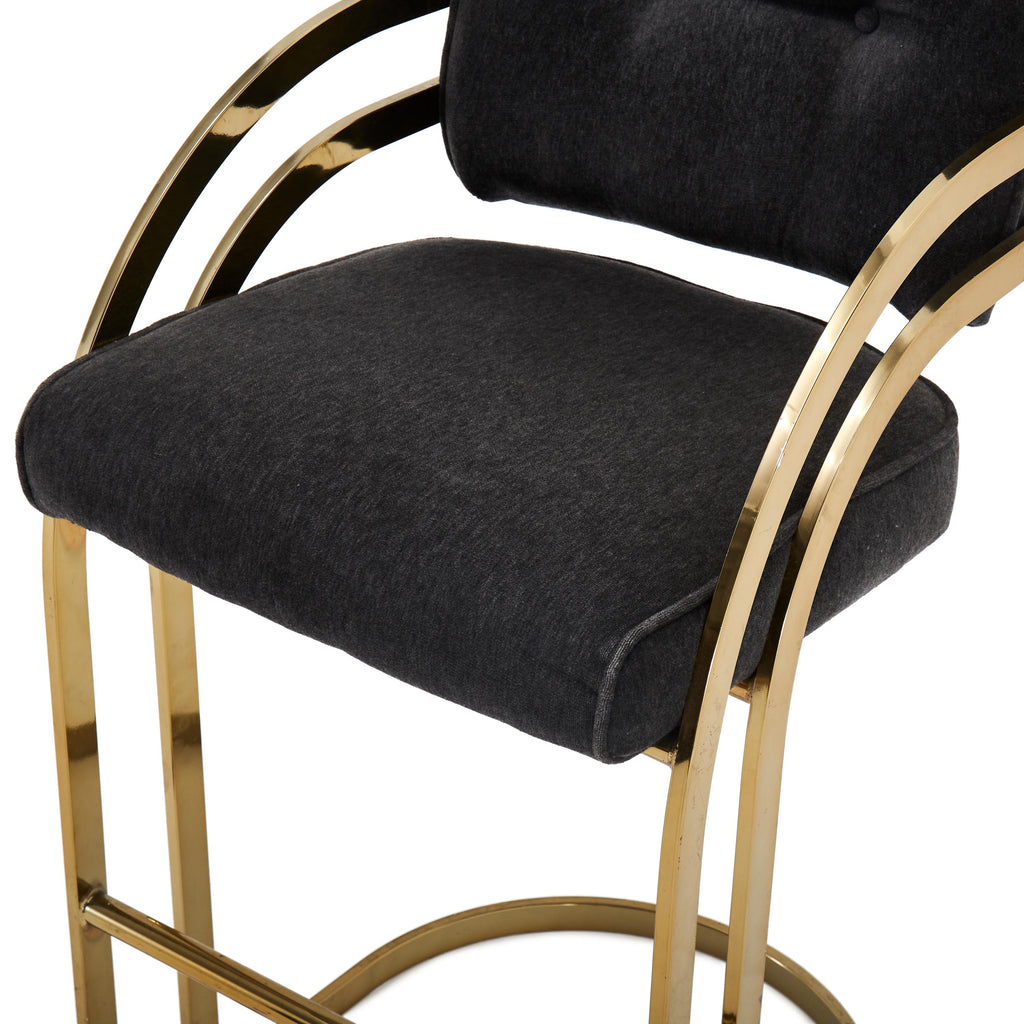 Grey & Gold Jazz Bar Stool