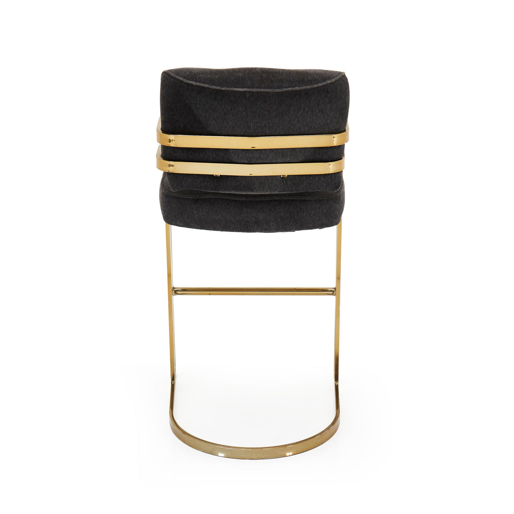 Grey & Gold Jazz Bar Stool
