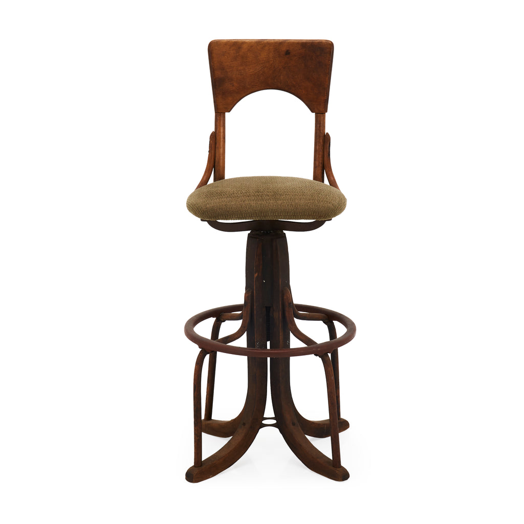 Primitive Wood Bar Stool