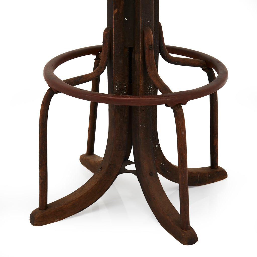 Primitive Wood Bar Stool