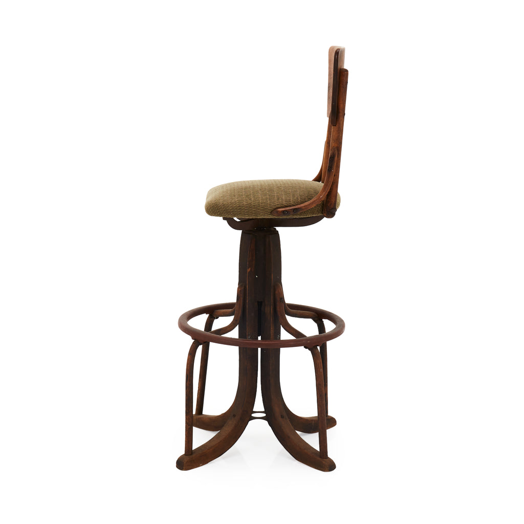 Primitive Wood Bar Stool