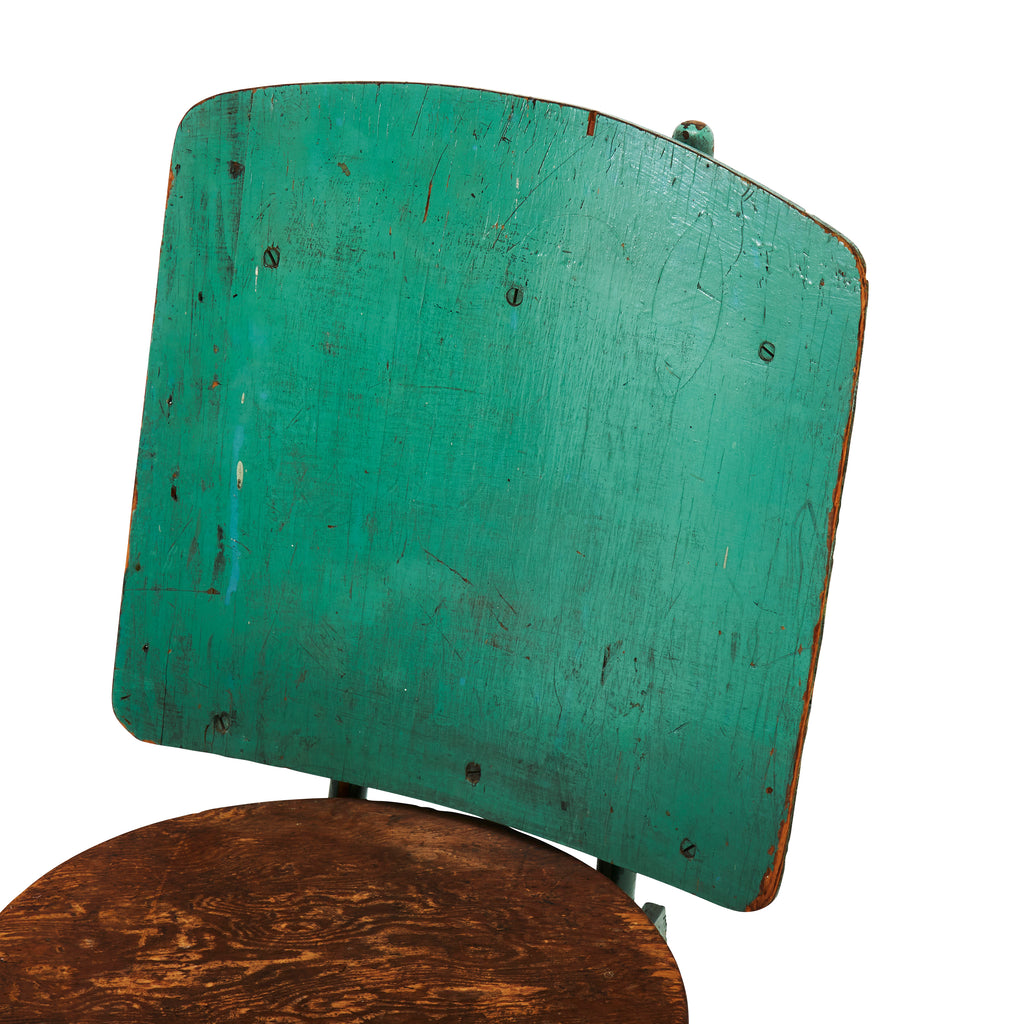 Rustic Teal Work Stool