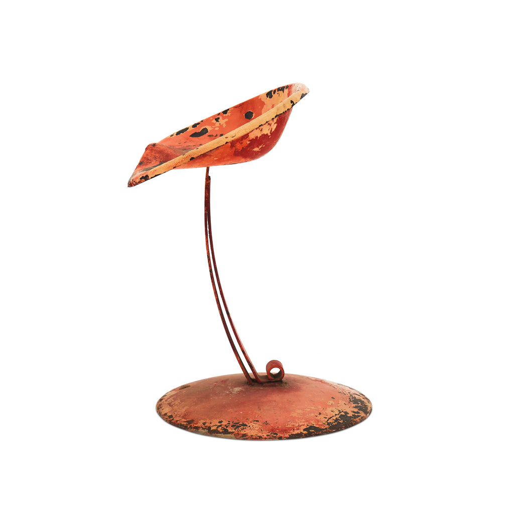 Tractor Stool - Orange Rustic