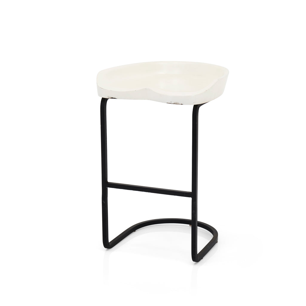 White Molded Bar Stool