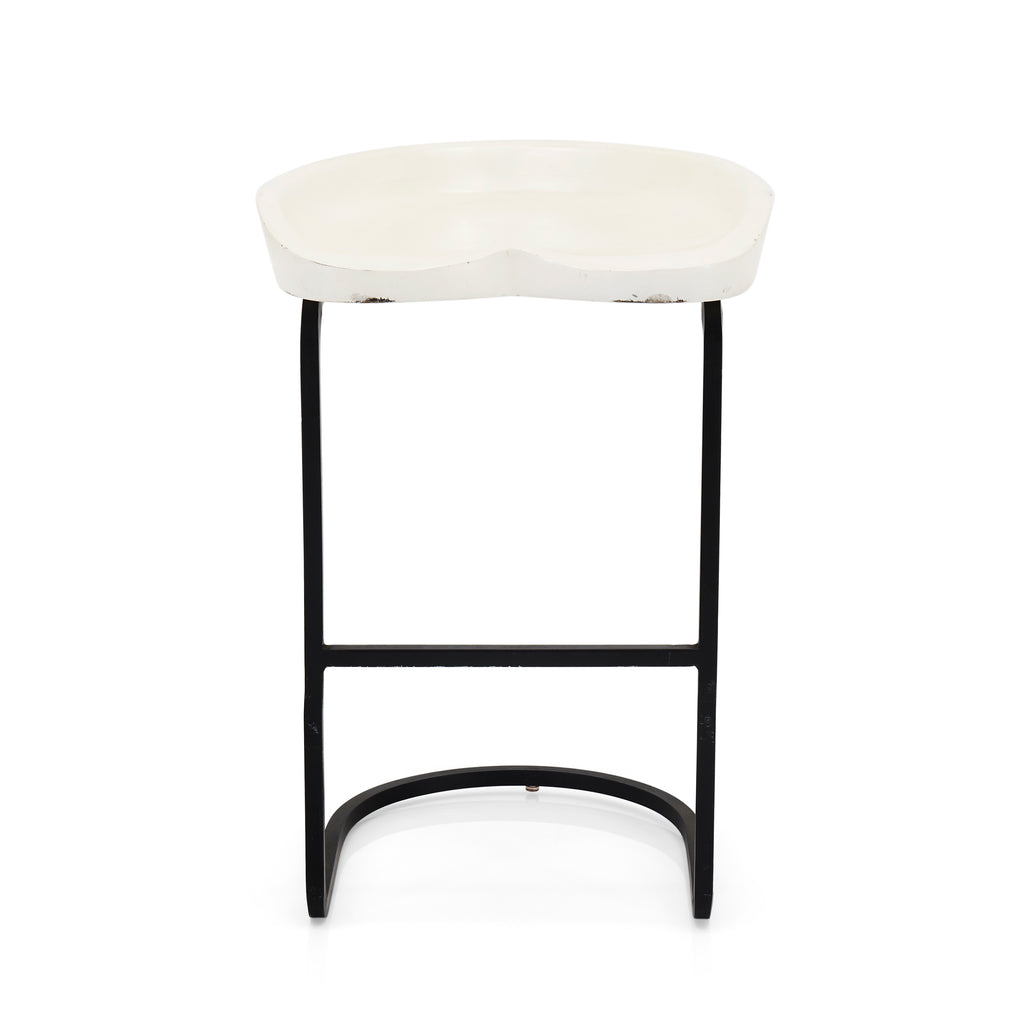 White Molded Bar Stool