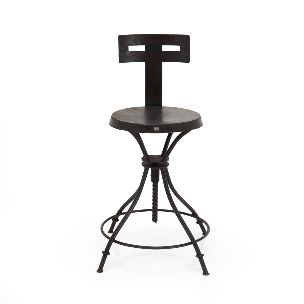 Curve Back Industrial Stool