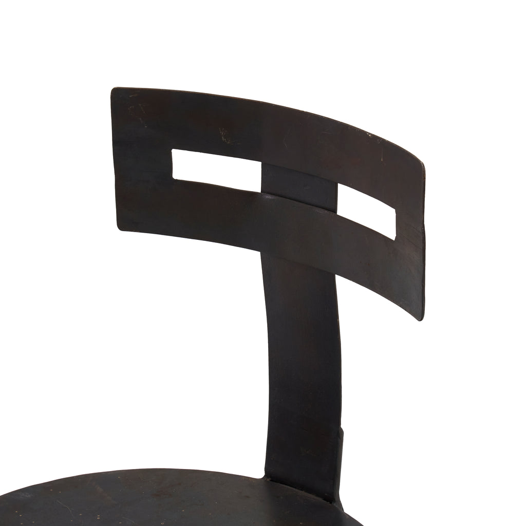 Curve Back Industrial Stool