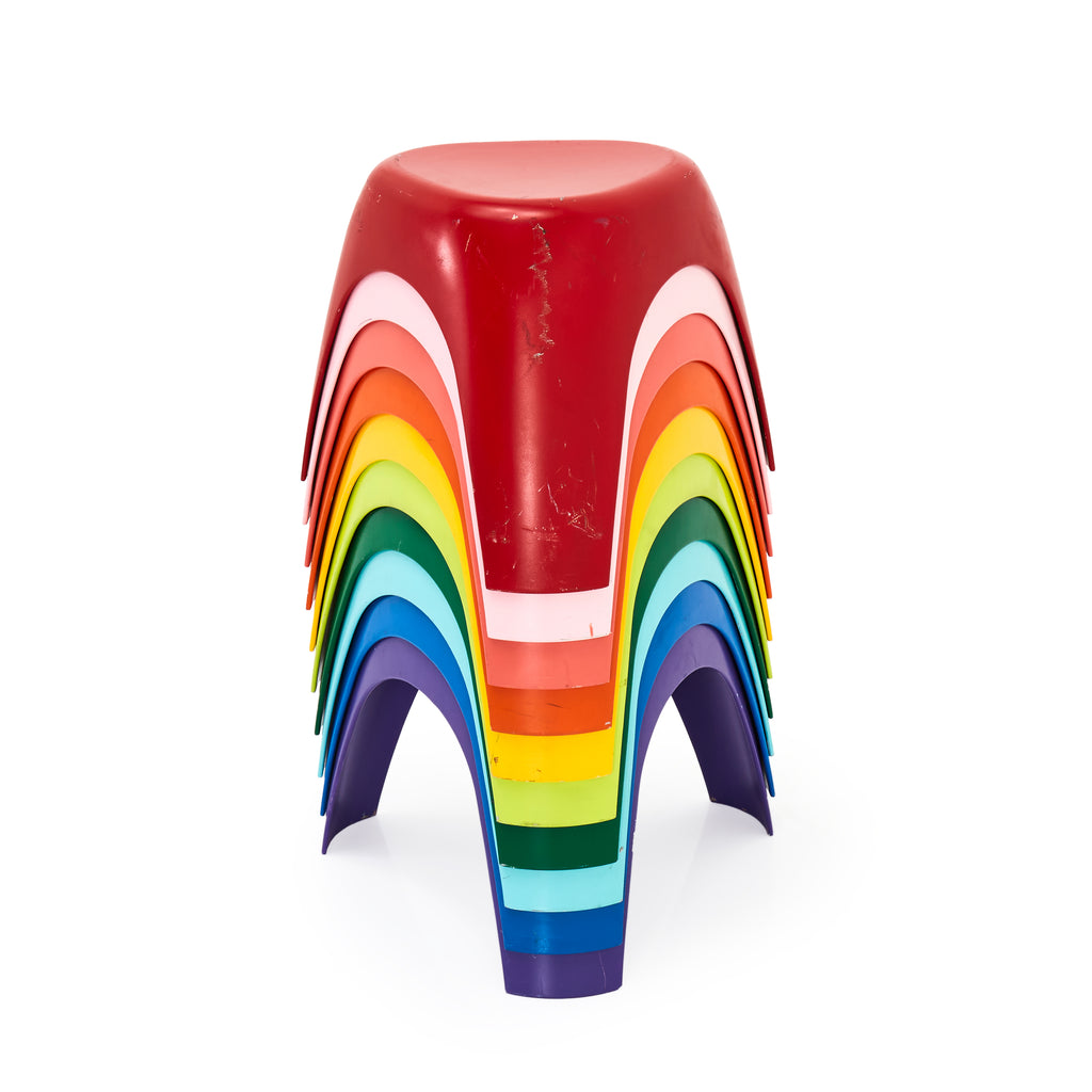 Multi-Colored Short Plastic Stools / Side Tables