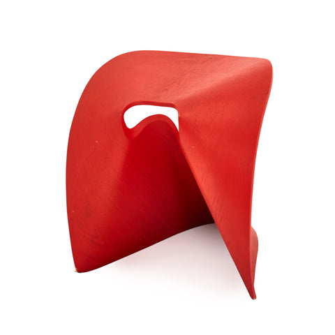 Red Bentwood Modern Butterfly Stool