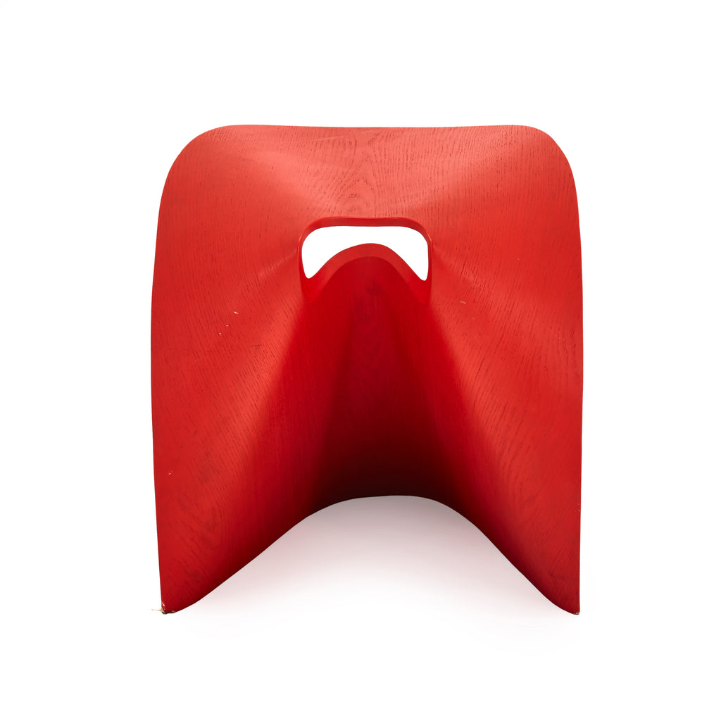 Red Bentwood Modern Butterfly Stool