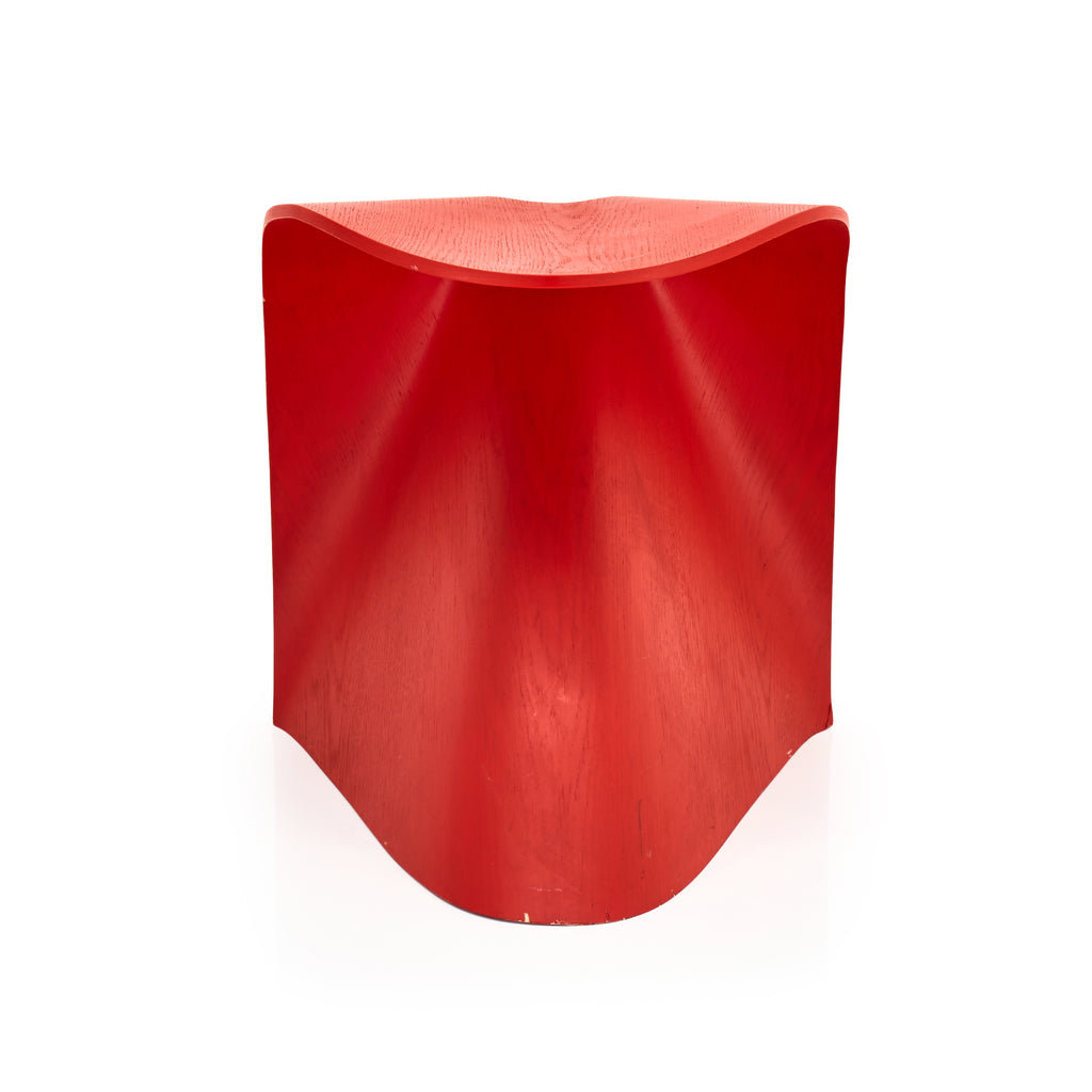 Red Bentwood Modern Butterfly Stool