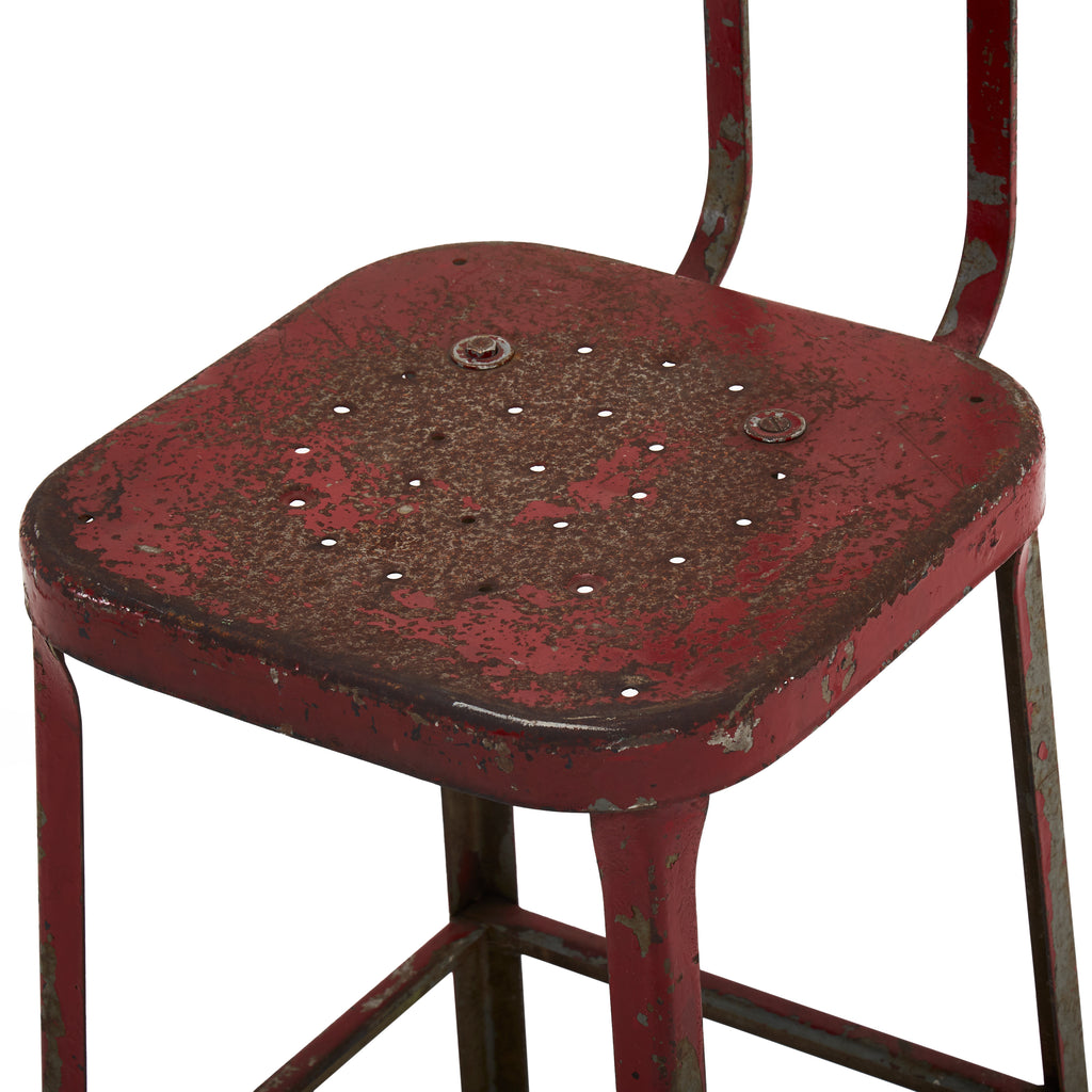Rustic Red Stool