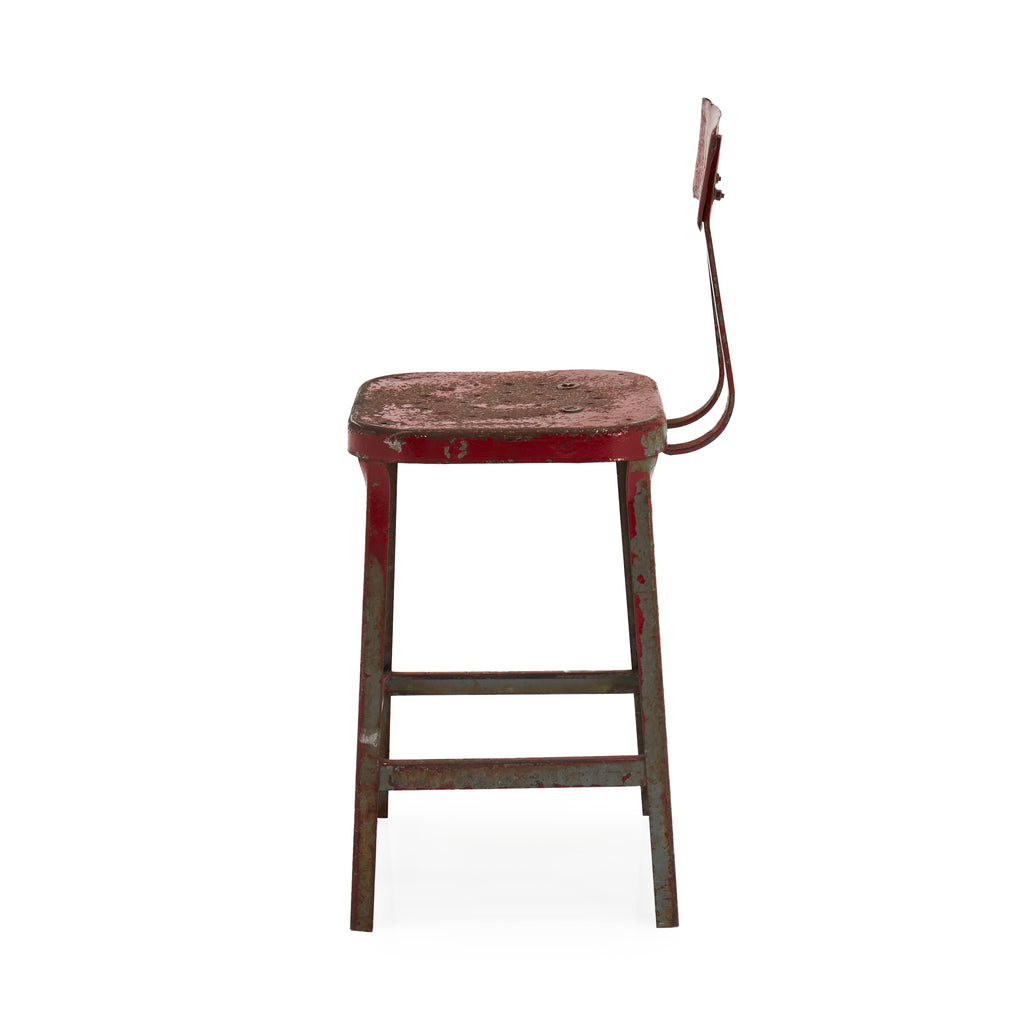 Rustic Red Stool