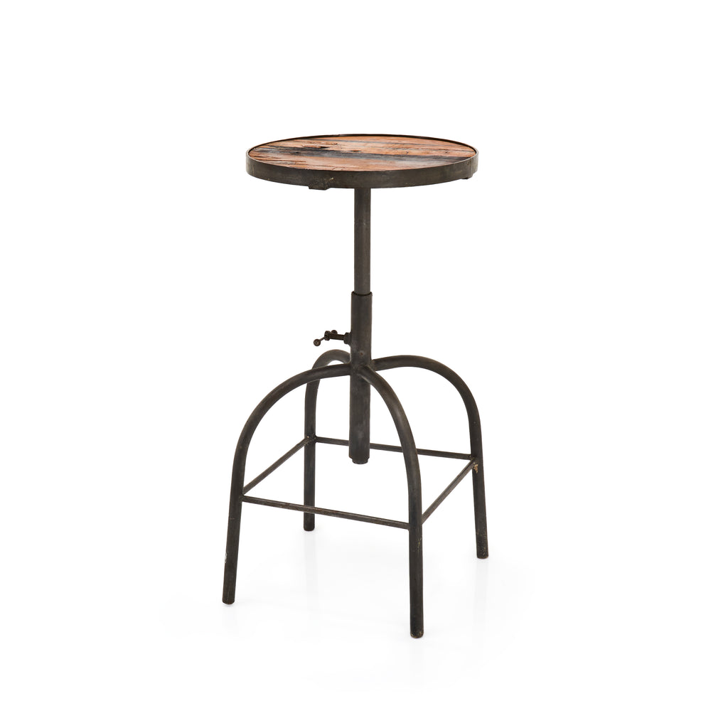 Rustic Steel Barn Stool
