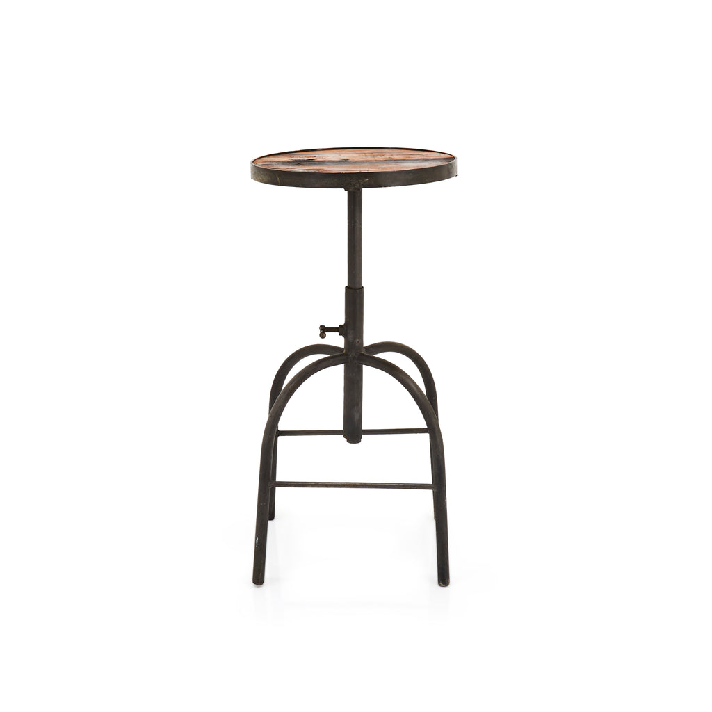 Rustic Steel Barn Stool