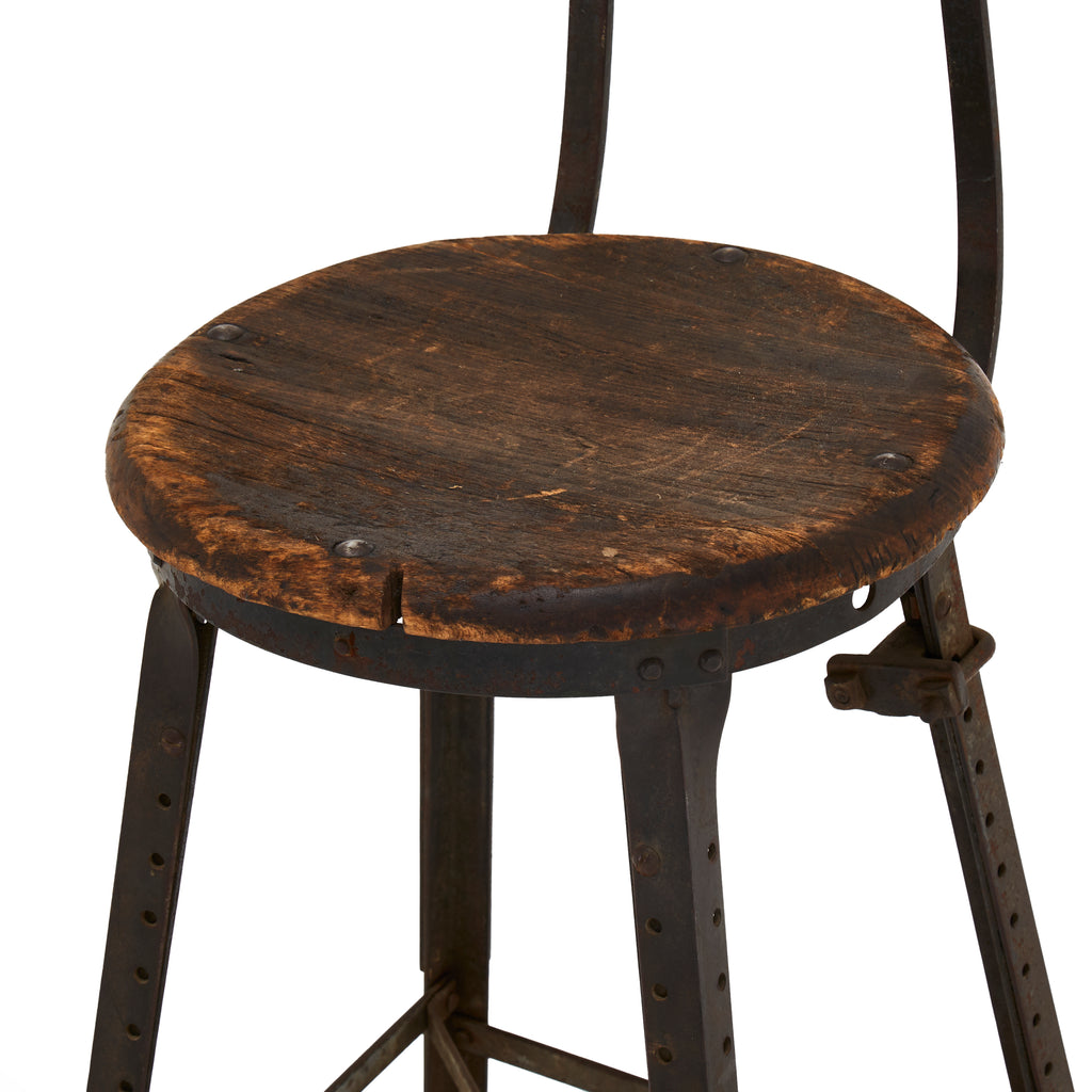 Rustic Wooden Work Stool