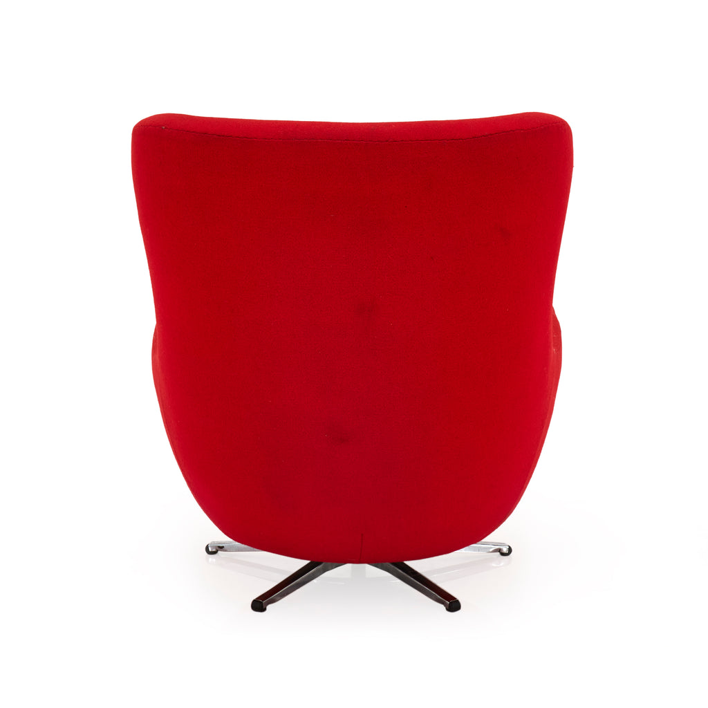 Red High Back Mod Lounge Chair