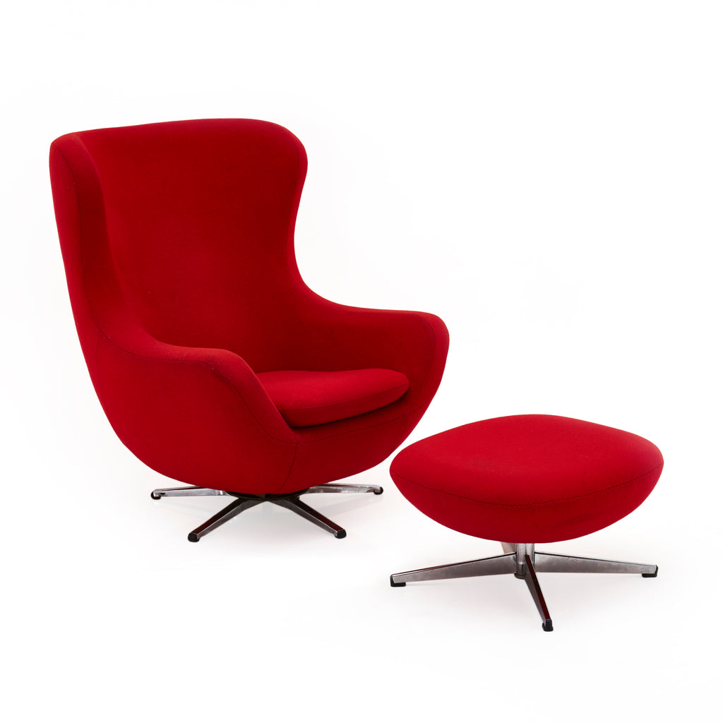 Red Cushion Ottoman