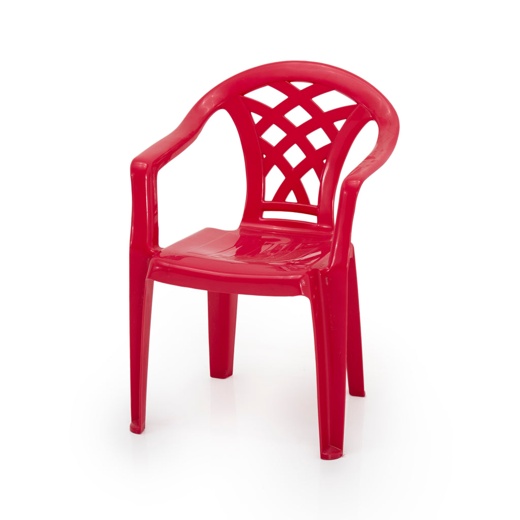 Stack of Colored Children's Chairs
