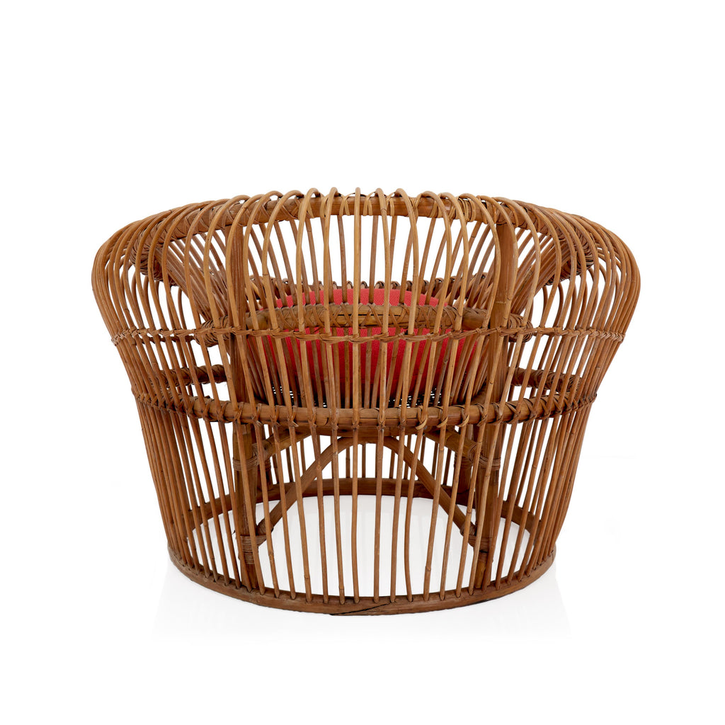 Wicker Round Bucket Seat Outdoor Lounge Chair