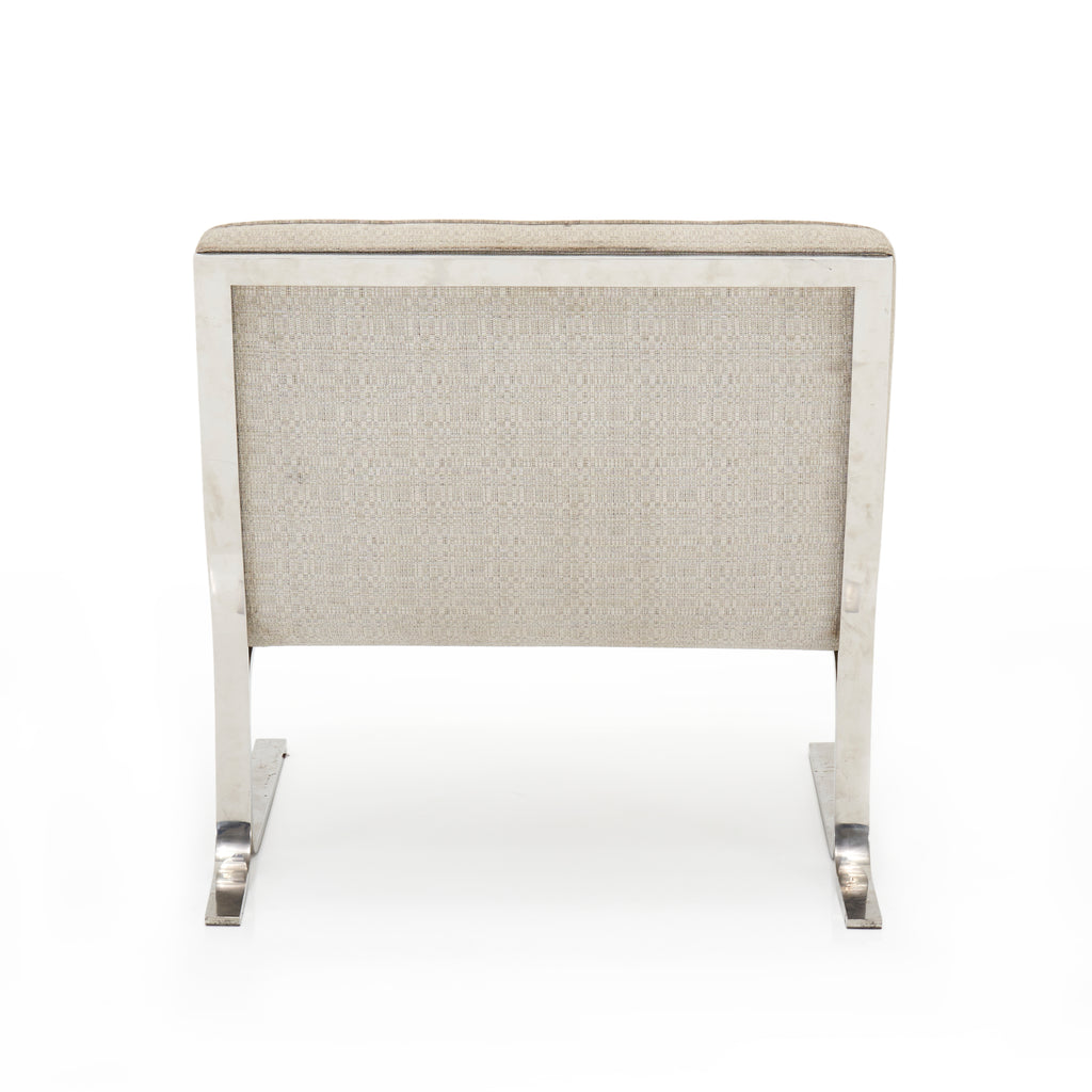 Modern Beige Gray Armless Lounge Chair