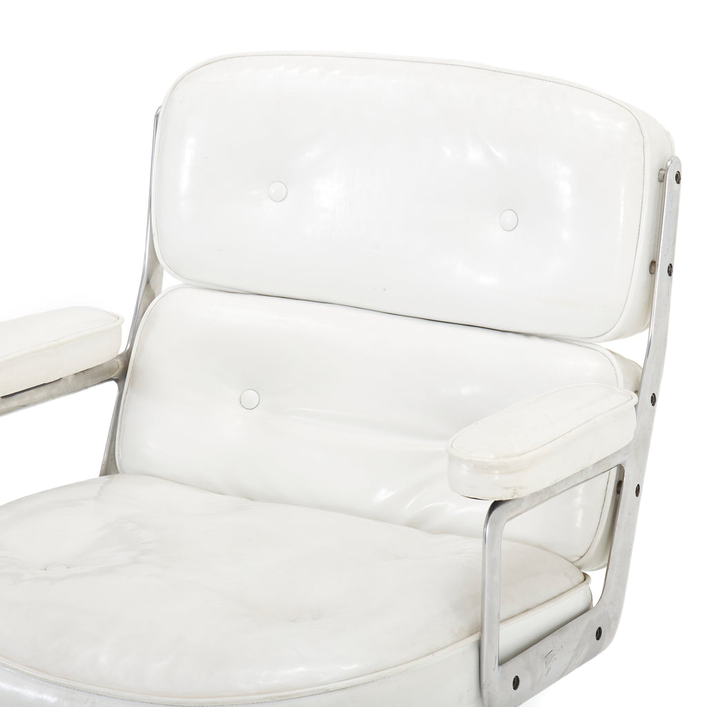 White Patent Shiny Office Chair
