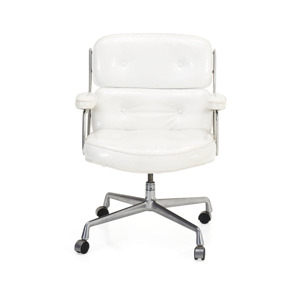 White Patent Shiny Office Chair
