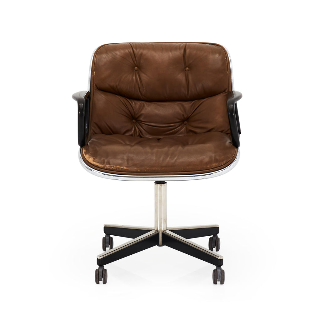 Brown Leather Pollock Chair
