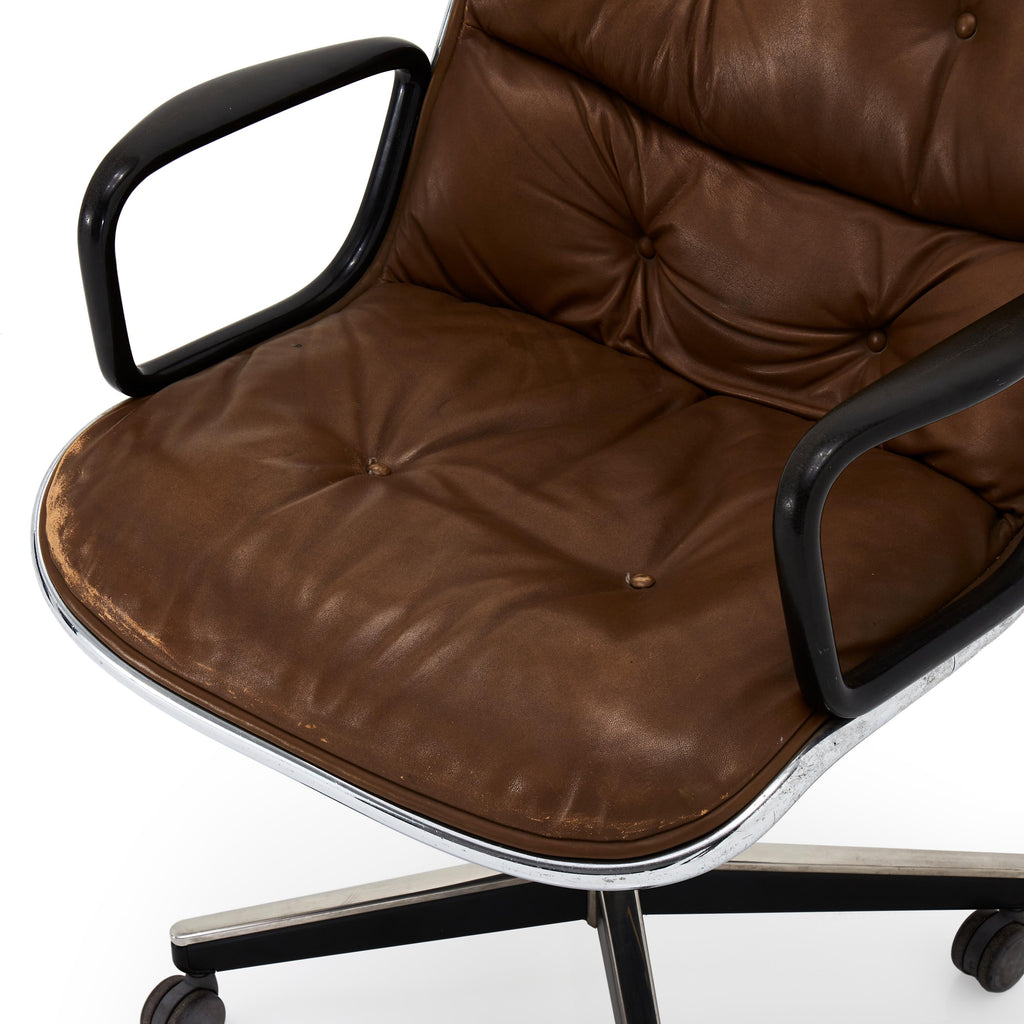 Brown Leather Pollock Chair