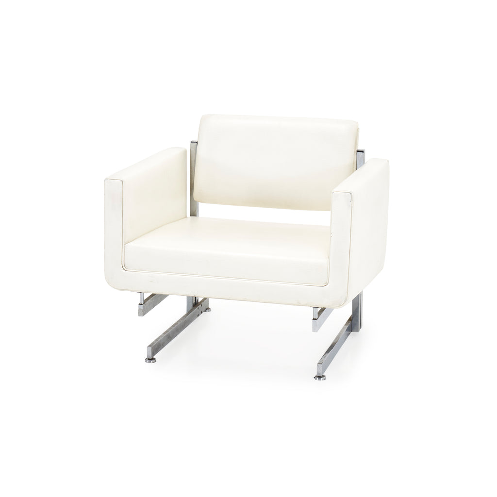 White Floating Arm Chair