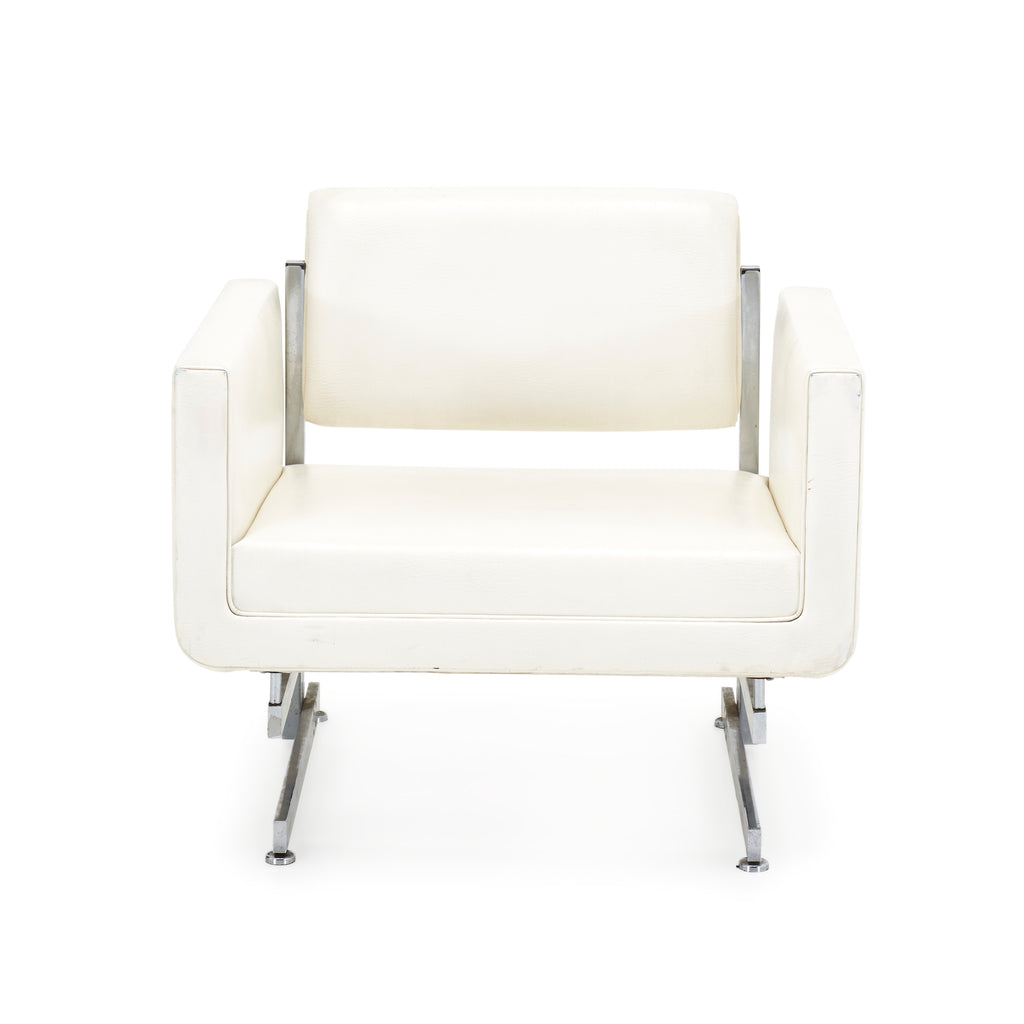 White Floating Arm Chair