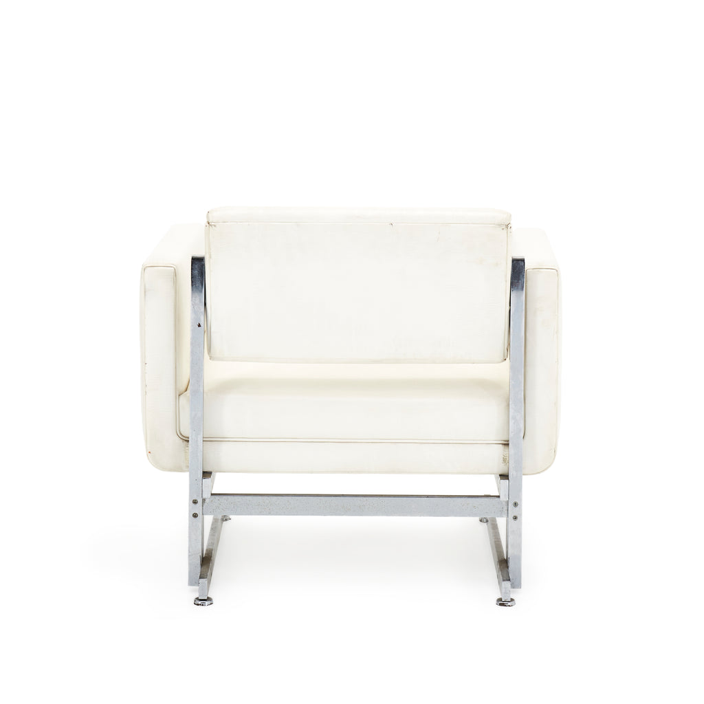 White Floating Arm Chair