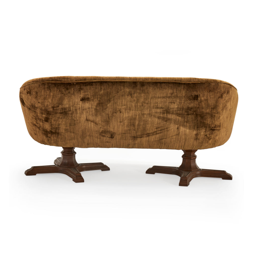Brown Velvet Settee