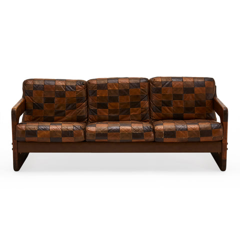 Checkerboard Leather Sofa