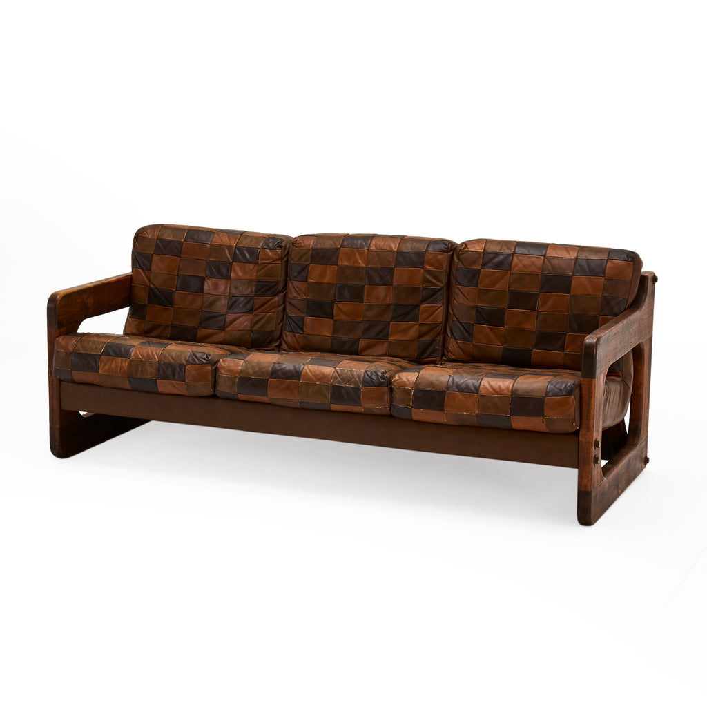 Checkerboard Leather Sofa