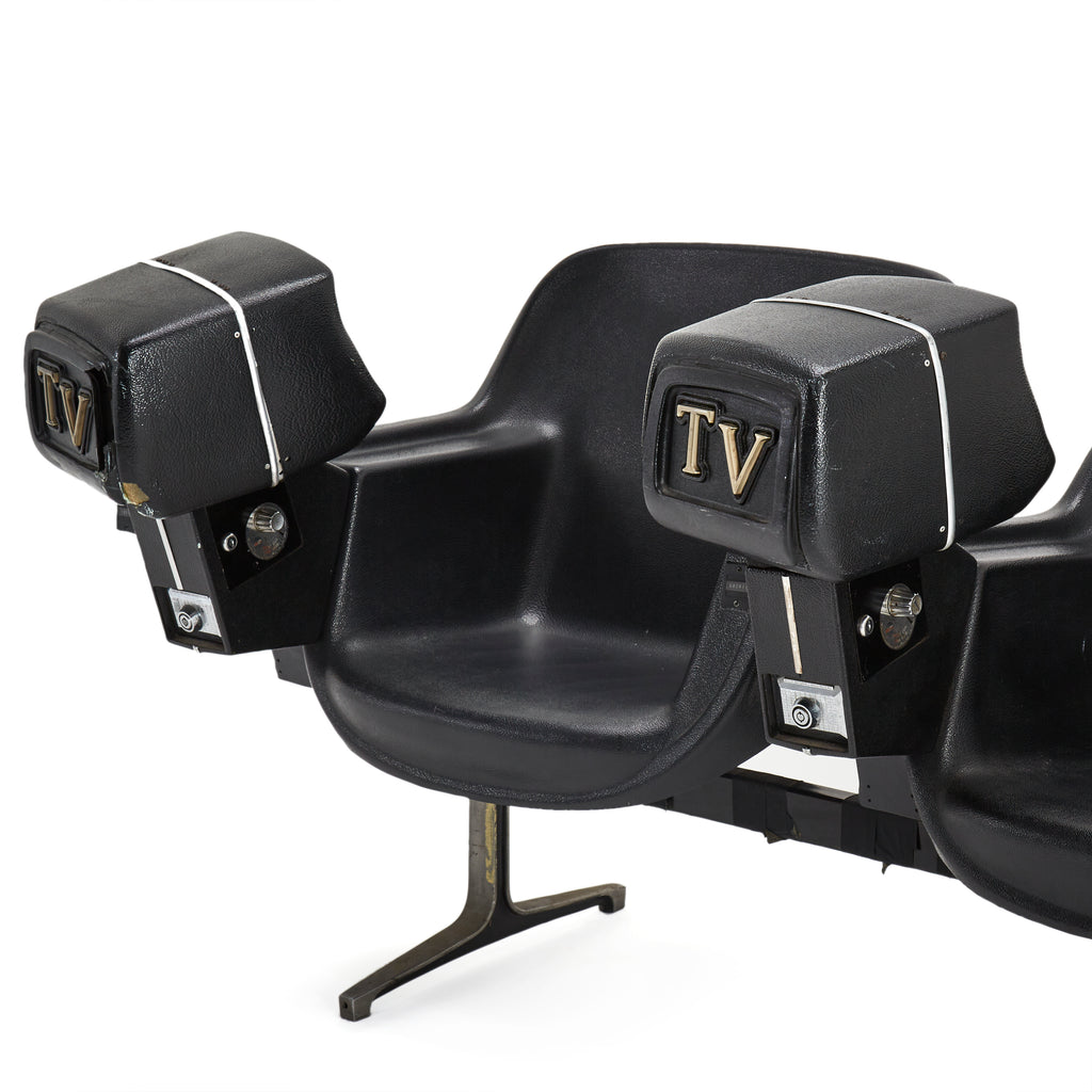 Vintage Coin Operated TV Double Bench