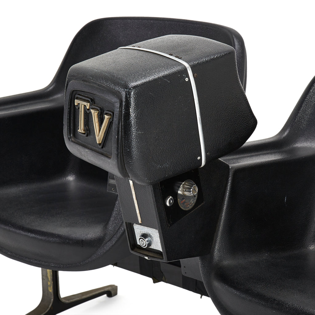 Vintage Coin Operated TV Double Bench