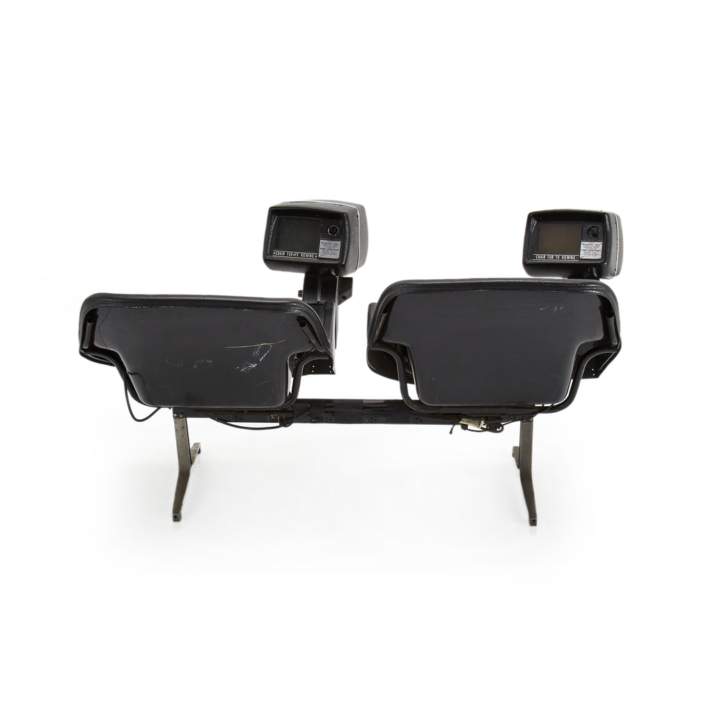 Vintage Coin Operated TV Double Bench
