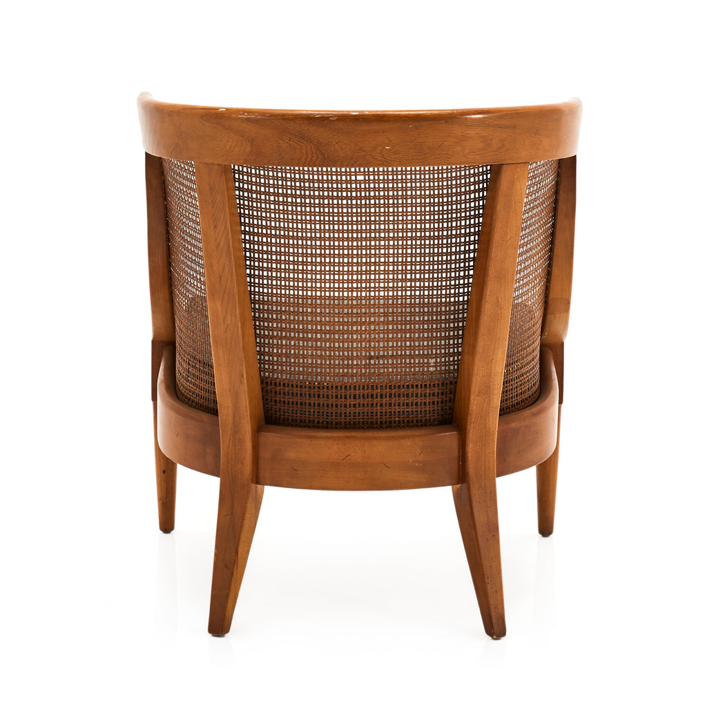 Wicker Back Wood Lounge Chair