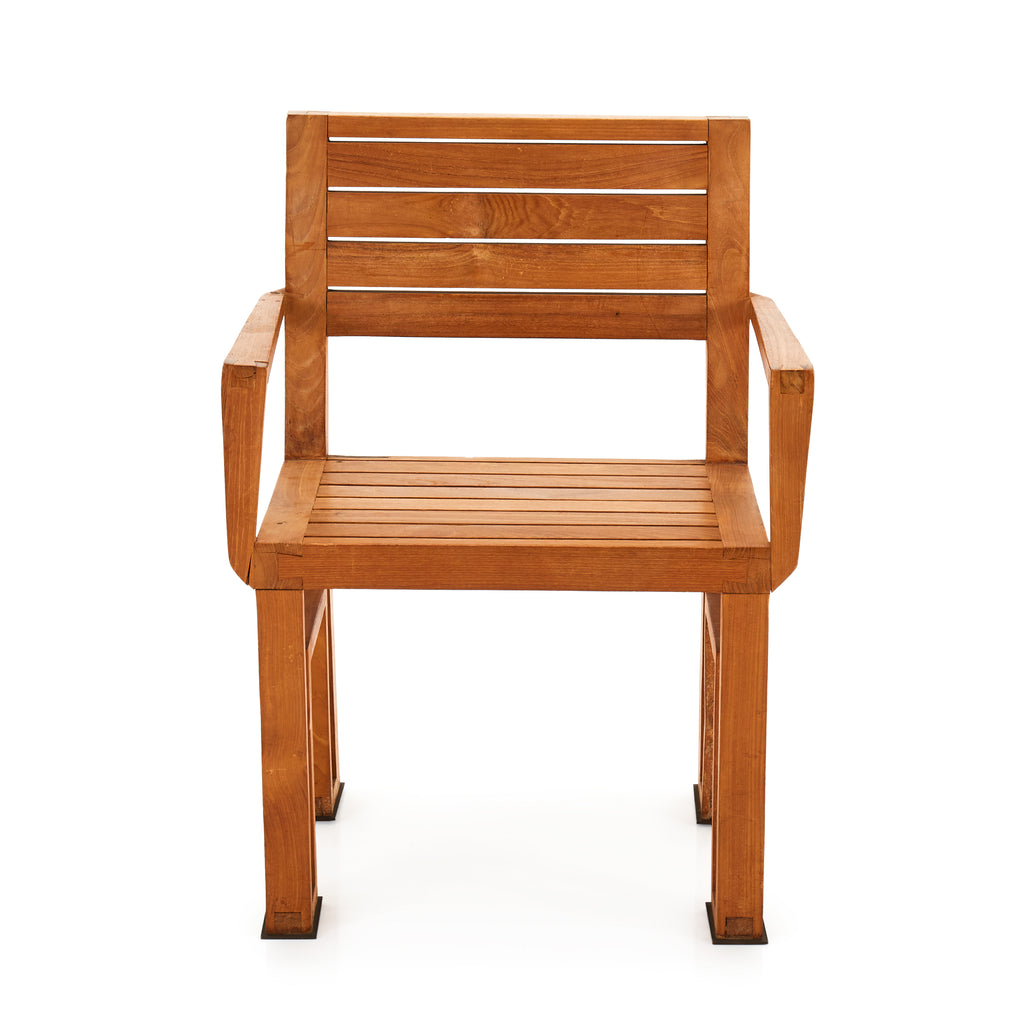 Modern Wood Cutout Armchair
