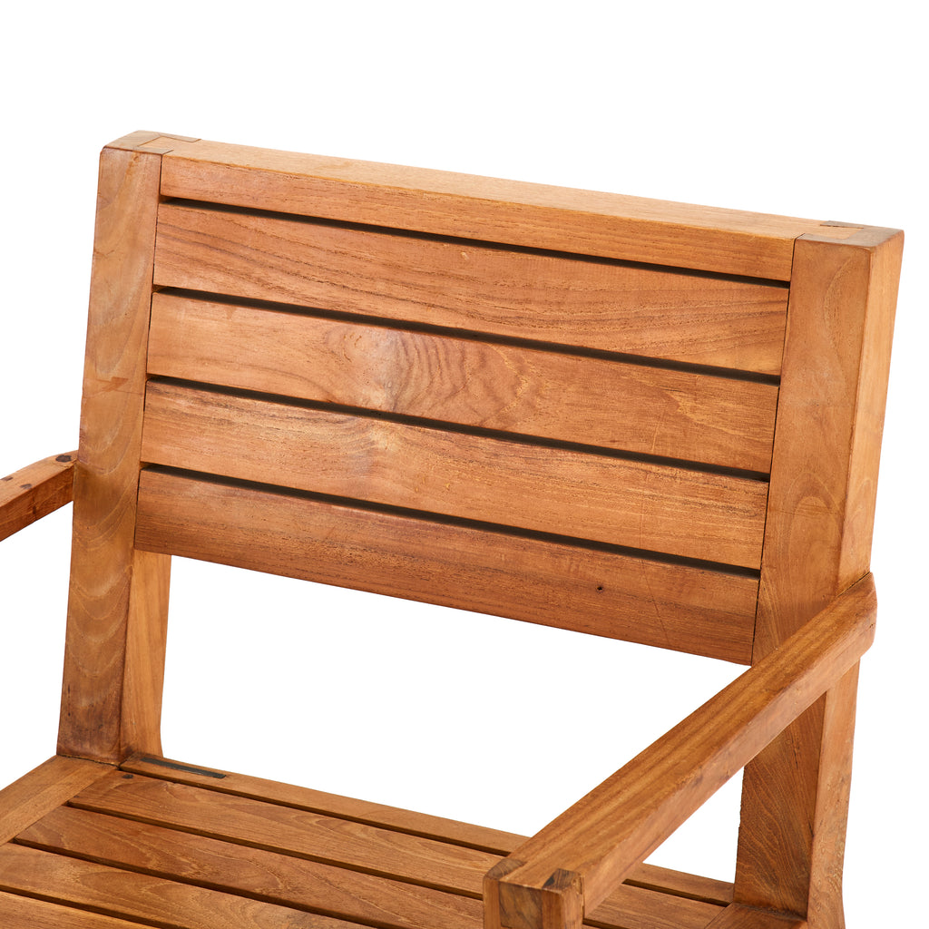 Modern Wood Cutout Armchair
