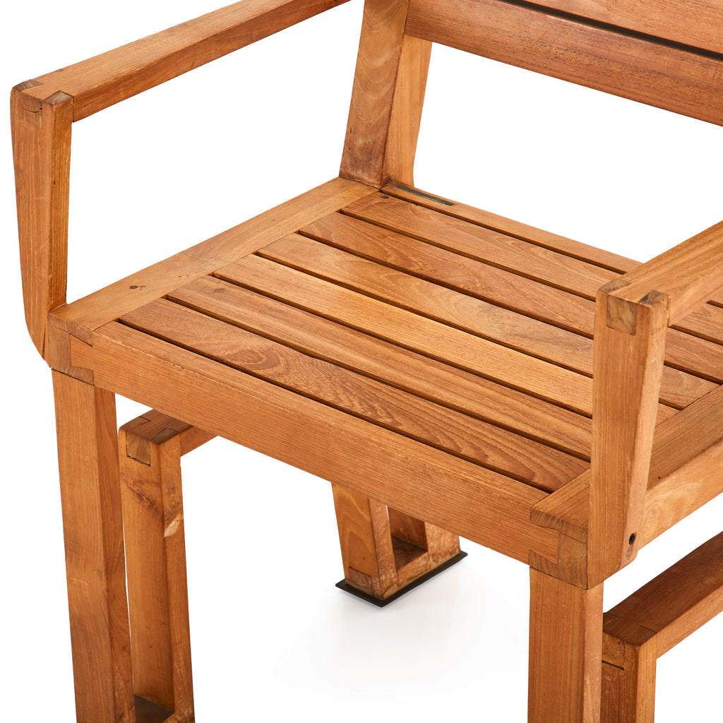 Modern Wood Cutout Armchair