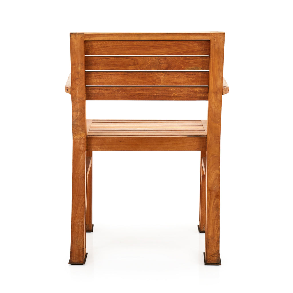 Modern Wood Cutout Armchair