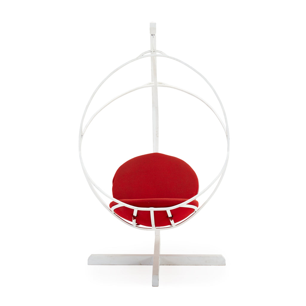 White & Red Harper Hanging Lounge Chair