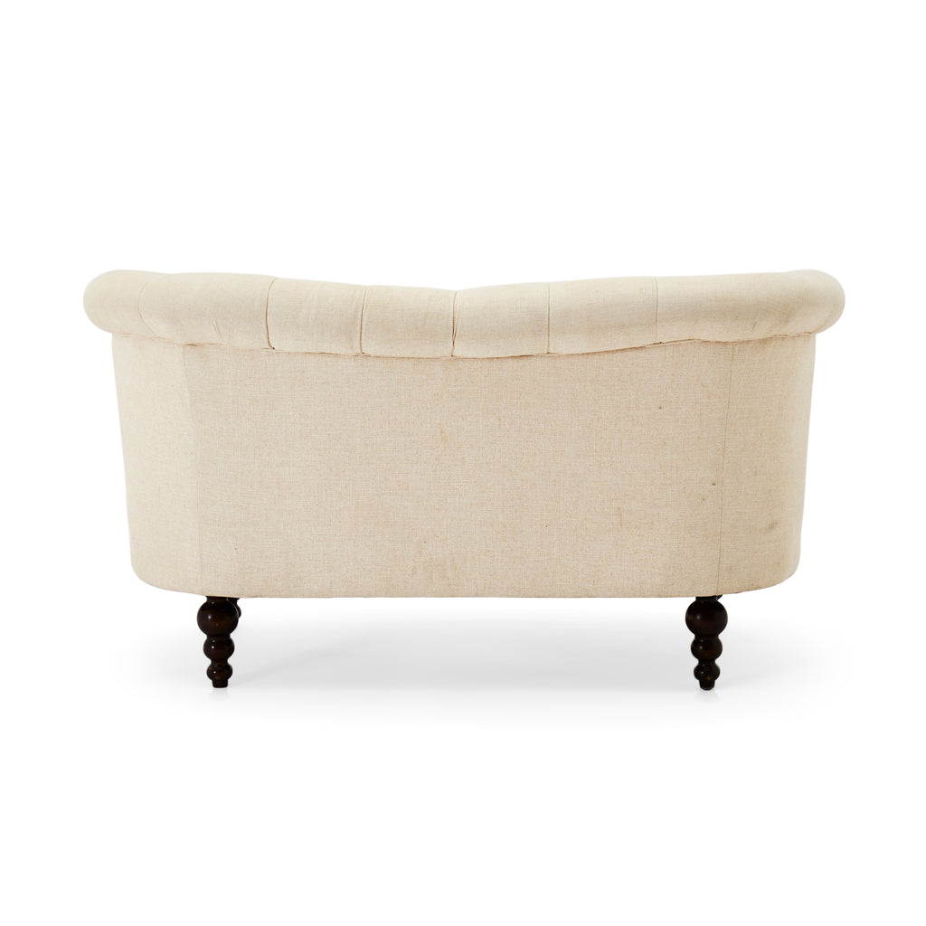 Cream Tufted Settee